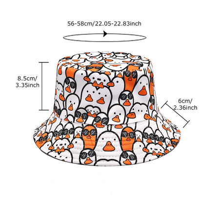 Cute Duck Bucket Hat Women's Japanese Trendy All-matching