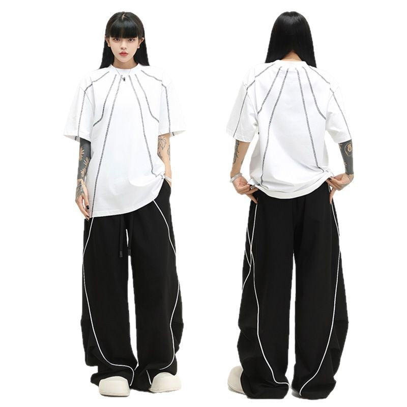 Pleated Hip Hop Sports Wide-leg Pants