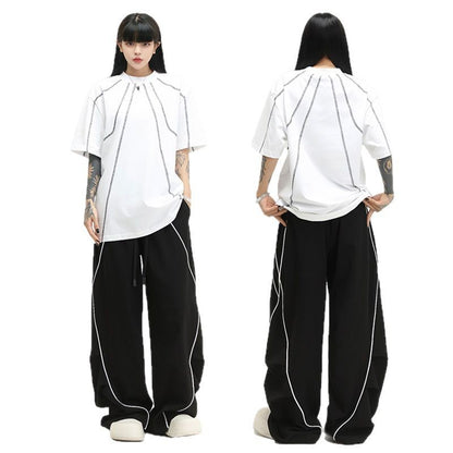 Pleated Hip Hop Sports Wide-leg Pants