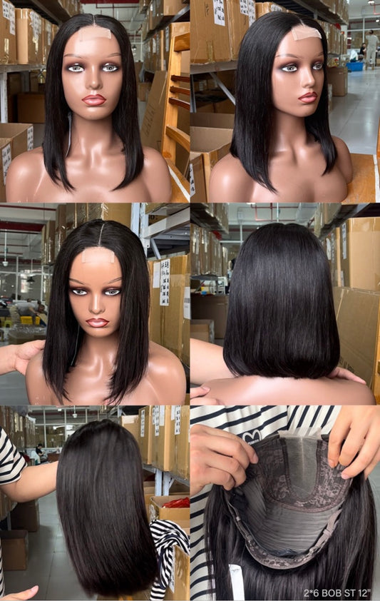 Single drawn 2x6 Straight black 12 inch