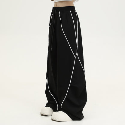 Pleated Hip Hop Sports Wide-leg Pants